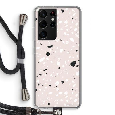Terrazzo N°20: Samsung Galaxy S21 Ultra Transparant Hoesje met koord