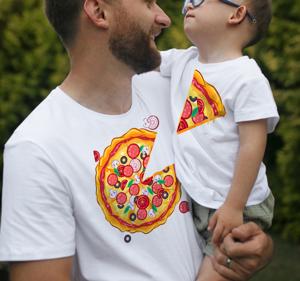 Moeders en dochters t-shirts Pizza punt