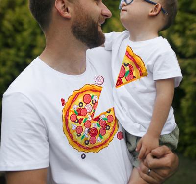 Moeders en dochters t-shirts Pizza punt