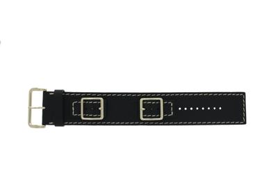 Horlogeband Marc by Marc Jacobs MJ1630 Onderliggend Leder Zwart 18mm