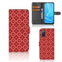 OPPO A72 | OPPO A52 | Telefoon Hoesje | Batik Rood | Portemonnee hoesje