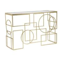 Mauro Ferretti Marie Geometrische console in goud metaal