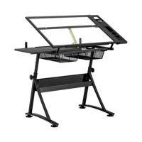 Tekentafel - 120 x 60 x 90 cm - kantelbaar - glazen blad Tekentafel - 120 x 60 x 90 cm - kantelbaar - glazen blad