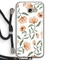 Peachy flowers: Samsung Galaxy A5 (2017) Transparant Hoesje met koord