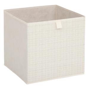 Opbergbox kastmand - beige/tweed - 31 x 31 x 31 cm - opbergers