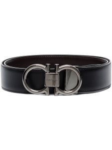 Ferragamo ceinture Gancini en cuir - Noir