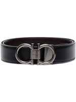 Ferragamo ceinture Gancini en cuir - Noir