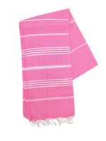 The One Towelling Hamamdoek Magenta/Wit