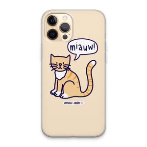 Miauw: iPhone 13 Pro Max Transparant Hoesje