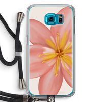 Pink Ellila Flower: Samsung Galaxy S6 Transparant Hoesje met koord