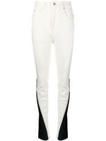 Mugler Spiral panelled skinny jeans - Blanc - thumbnail