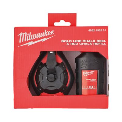 Milwaukee Slaglijnmolen dikke lijn 30m + rood krijt - 4932498391