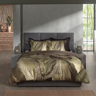 Dekbedovertrek Katoen - Bruna - Lits-Jumeaux XL (260x200 Cm) - Groen Katoen - Natuur - Heckett Lane - Dekbed-Discounter.nl