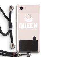 Queen zwart: Pixel 3 Transparant Hoesje met koord