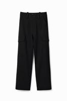 Straight cargobroek - BLACK - M Straight cargobroek - BLACK - M