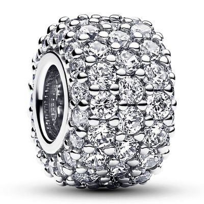 Pandora 792820C01 Bedel Sparkling Pave Triple-row zilver-zirconia zilverkleurig-wit