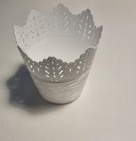 Bloempot PARIJS rond 14,5 cm Wit set van 2 stuks