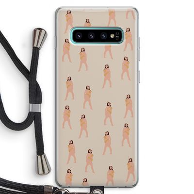 You're so golden: Samsung Galaxy S10 Plus Transparant Hoesje met koord