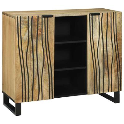 Dressoir Bruin 90 x 33 x 75 cm massief mangohout
