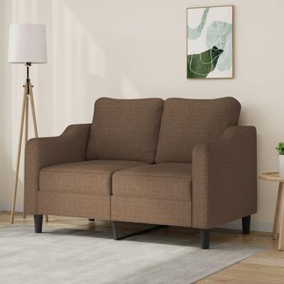 Tweezitsbank 120 cm stof bruin