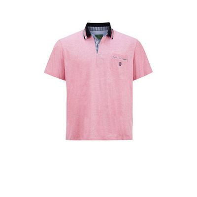 Charles Colby oversized polo EARL ZEON Plus Size met logo roze Charles Colby oversized polo EARL ZEON Plus Size met logo roze