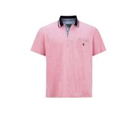 Charles Colby oversized polo EARL ZEON Plus Size met logo roze - thumbnail