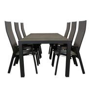 Qopps Levas tuintafel met Palsa gasveer verstelbare tuinstoel