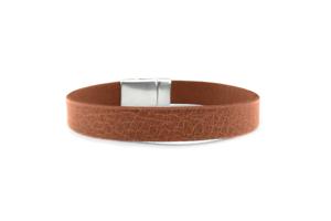 Qoss Heren Leren Armband Floris Naturel