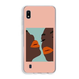 Orange lips: Samsung Galaxy A10 Transparant Hoesje