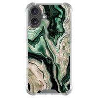 iPhone 16 shockproof hoesje - Green waves