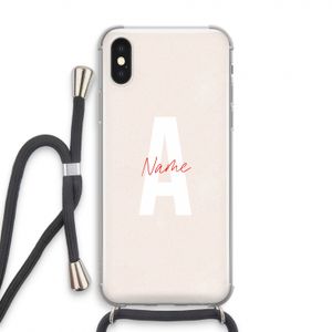 Strawberry Milkshake: iPhone XS Transparant Hoesje met koord