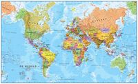 Wereldkaart 64PH-zvl Politiek, 101 x 59 cm | Maps International - thumbnail