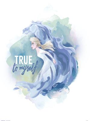Kunstdruk Disney Frozen II Elsa And Horse True To Myself 30x40cm