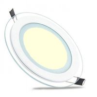 LED Downlight Slim - Inbouw Rond 15W - Warm Wit 3000K - Mat Wit Glas - Ø200mm - thumbnail