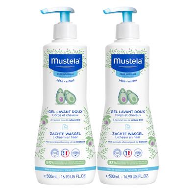 Mustela Baby Zachte wasgel 500ml 1+1 Gratis