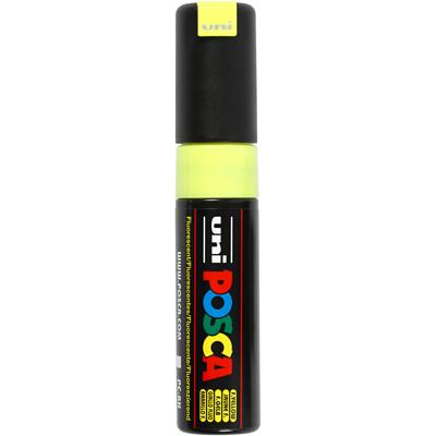 Uni-Posca Posca marker, afm pc-8k, lijndikte 8 mm, breed, fluo yellow, 1 stuk