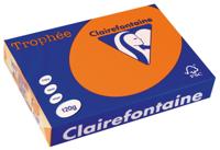 Clairefontaine Trophée Intens, gekleurd papier, A4, 120 g, 250 vel, feloranje