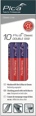 Pica 559 Dubbel potlood rood/blauw | 17,5cm | 10 stuks - PI559-10