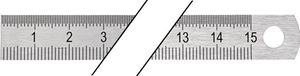 Promat Stalen liniaal | lengte 150 mm | staal buigzaam | verdeling B = mm/1/2 mm - 4000858760 - 4000858760