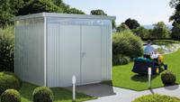 Biohort Highline H4 metalen tuinhuis 275x275x222 cm met dubbele deur- Plat dak- Metaal- Biohort Biohort Highline H4 metalen tuinhuis 275x275x222 cm met dubbele deur- Plat dak- Metaal- Biohort