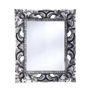Wandspiegel Baroque - zilver - mdf frame - brede lijst - 50 x 60 cm - Gang - Toilet - Kamer