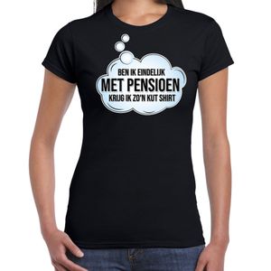 Ben ik eindelijk met pensioen cadeau t-shirt / shirt zwart voor dames