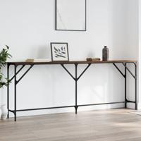 Wandtafel 200x29x75 cm bewerkt hout bruin eikenkleur - thumbnail