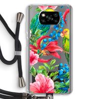 Papegaaien: Xiaomi Poco X3 NFC Transparant Hoesje met koord