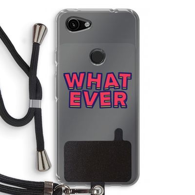 Whatever: Pixel 3a Transparant Hoesje met koord