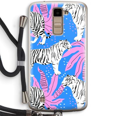 Tijger: LG K10 (2016) Transparant Hoesje met koord