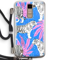 Tijger: LG K10 (2016) Transparant Hoesje met koord