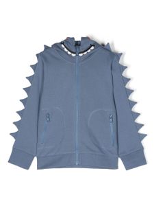 Stella McCartney Kids hoodie zippé en coton biologique à imprimé Monster - Bleu