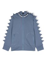 Stella McCartney Kids hoodie zippé en coton biologique à imprimé Monster - Bleu