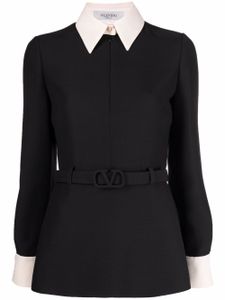 Valentino Garavani chemise à taille ceinturée - Noir